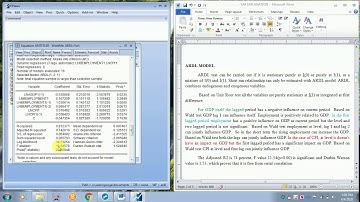 HOW TO DO ARDL MODEL  PART I  EVIEWS