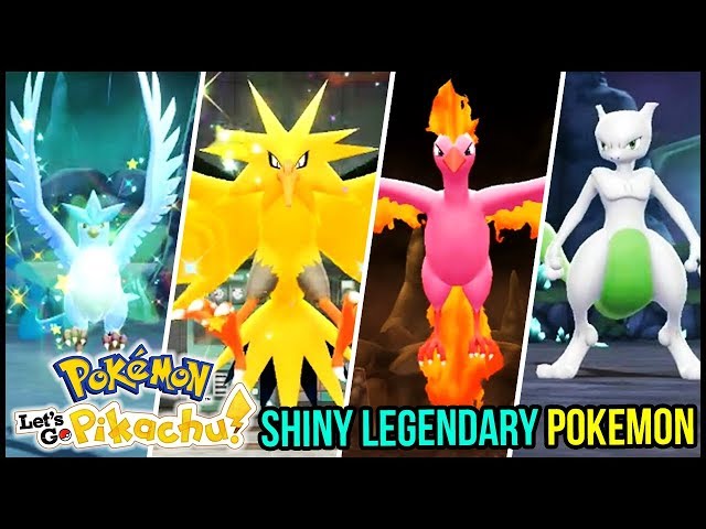 Articuno Zapdos Moltres Shiny Pokémon Let's Go Pikachu Eevee