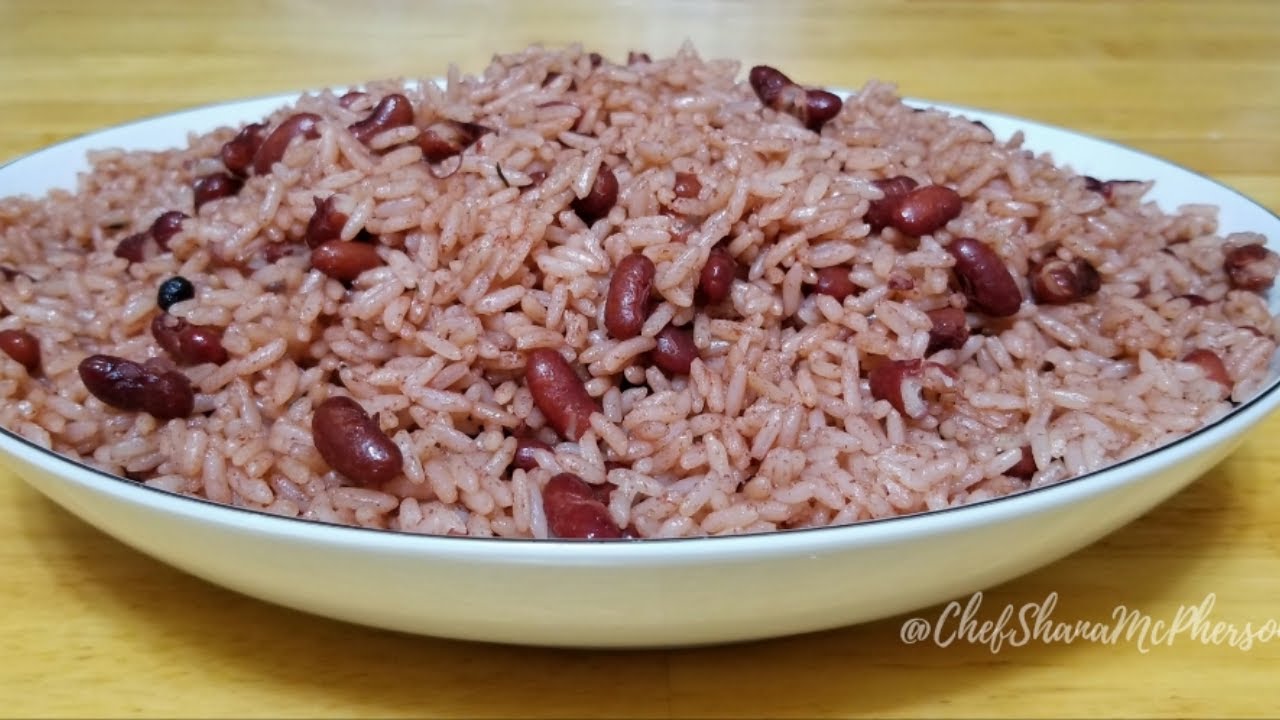 How To Make Jamaican Rice And Peas Authentic Rice And Peas