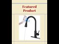 🖤 Modern Touch-Sensitive Stainless Steel Kitchen Faucet – Matte Black Pull-Out Single Handle Mixe...