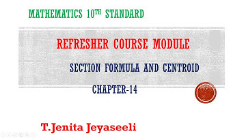 Refresher course module#10th std chapter-14#section formula and centroid#learning is everything