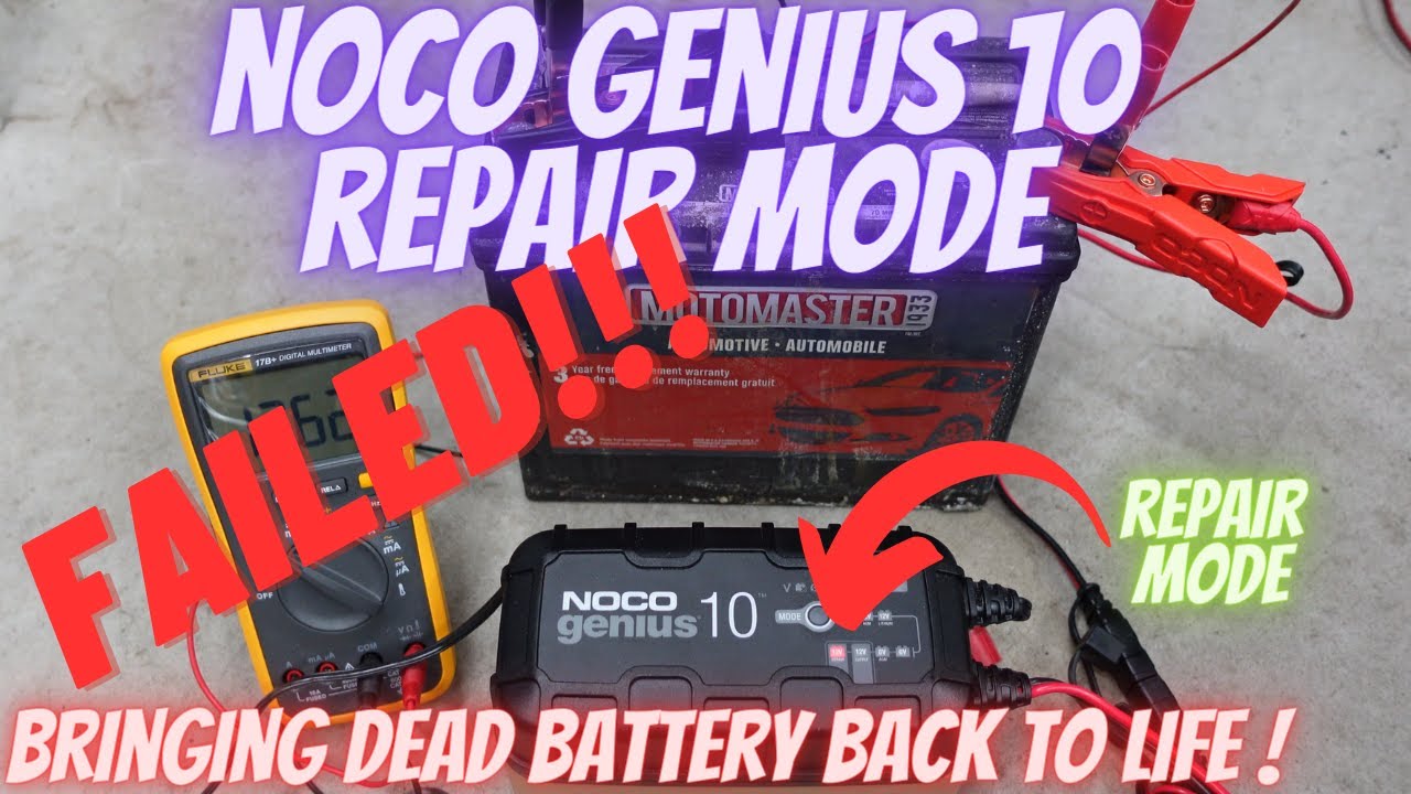 NOCO Genius 10 Repair Mode, bringing dead battery back to life