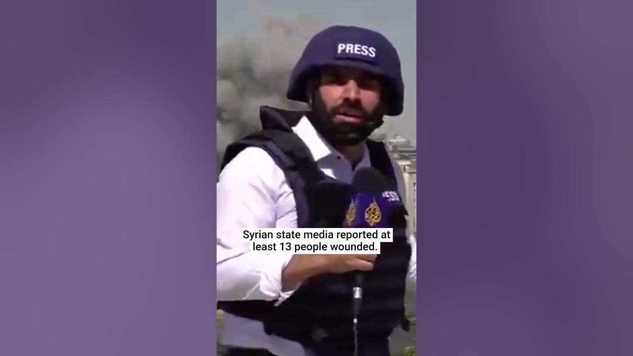 Israel attack on Syrian military HQ captured during live TV report