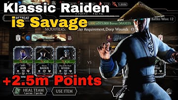 Klassic Raiden is a Savage⚡ | +2.5M Points | Survivor Mode Fatal | Mk Mobile