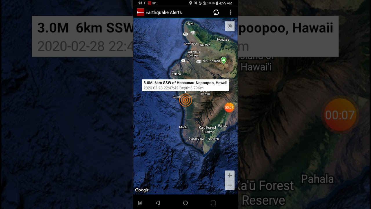 3.0 Earthquake HonaunauNapoopoo, Hawaii 28220 YouTube