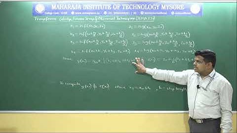 Numerical Solution of Second Order ODE & Calculus of Variations/18MAT31/Runge-Kutta method