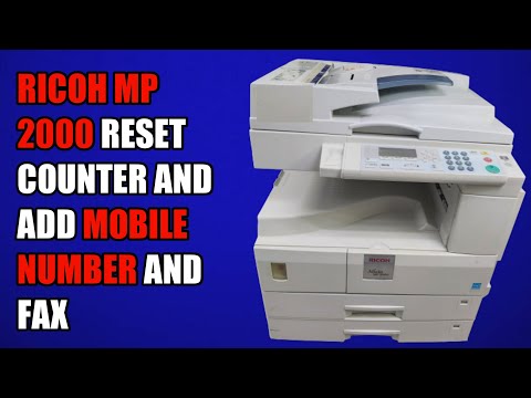 How to reset Counter and add number Ricoh mp 2000