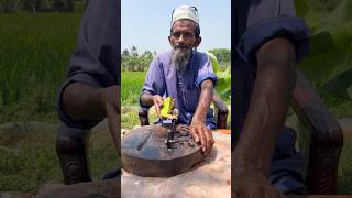 Look at uncles style of cutting bananas with a sharp knife #making #foryou