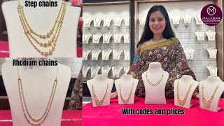 Malabar Gold & Diamonds Matar Mala & Step Chains| Stylish Layered Gold Trends 2025 Collection!!