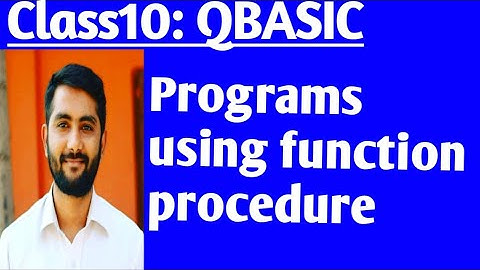 Qbasic Programs using FUNCTION... END FUNCTION in Nepali.