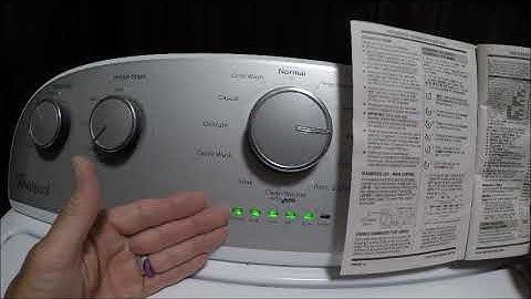 Whirlpool WTW5000DW0 Washing Machine How to check codes F7E1 Error Code.