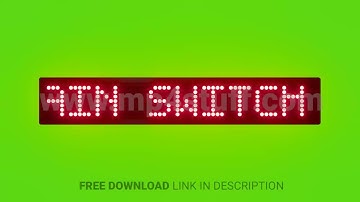 Turn Off Main Switch Before Servicing Scrolling Red Dot Matrix LED Text Animation on Green Screen Se