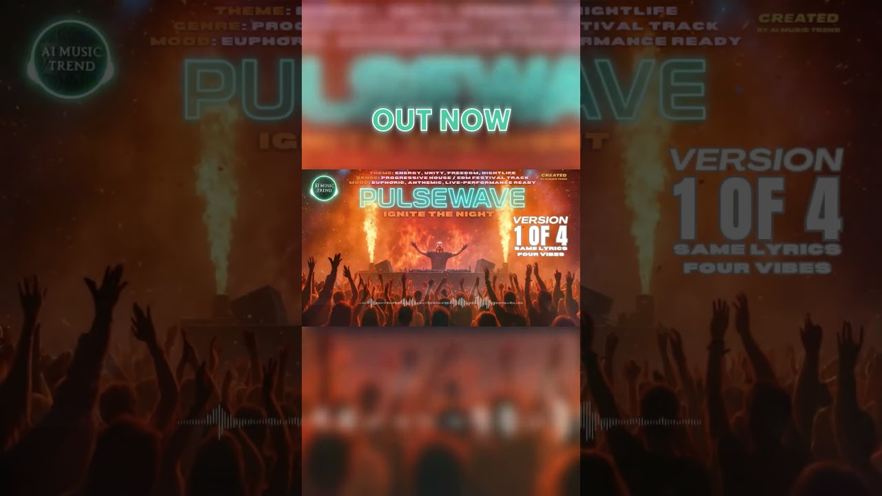 Pulse Wave - Part 1 of 4 - Ignite the night - By AI Music Trend - Progressive House / EDM Festival