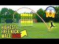 Worlds highest free kick wall challenge   f2freestylers  billy wingrove  jeremy lynch