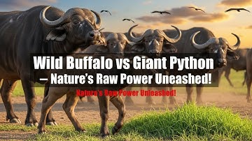 Buffalo Battles Massive Python in an Epic Savannah Showdown