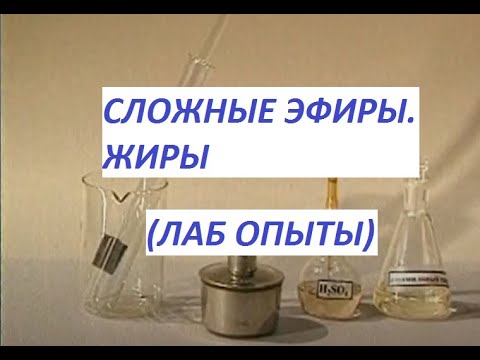 Лабораторные опыты (СЛОЖНЫЕ ЭФИРЫ. ЖИРЫ)