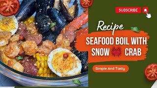 SEAFOOD BOIL | SNOW CRAB | MUSSELS | SAUGAGE | SHRIMPS