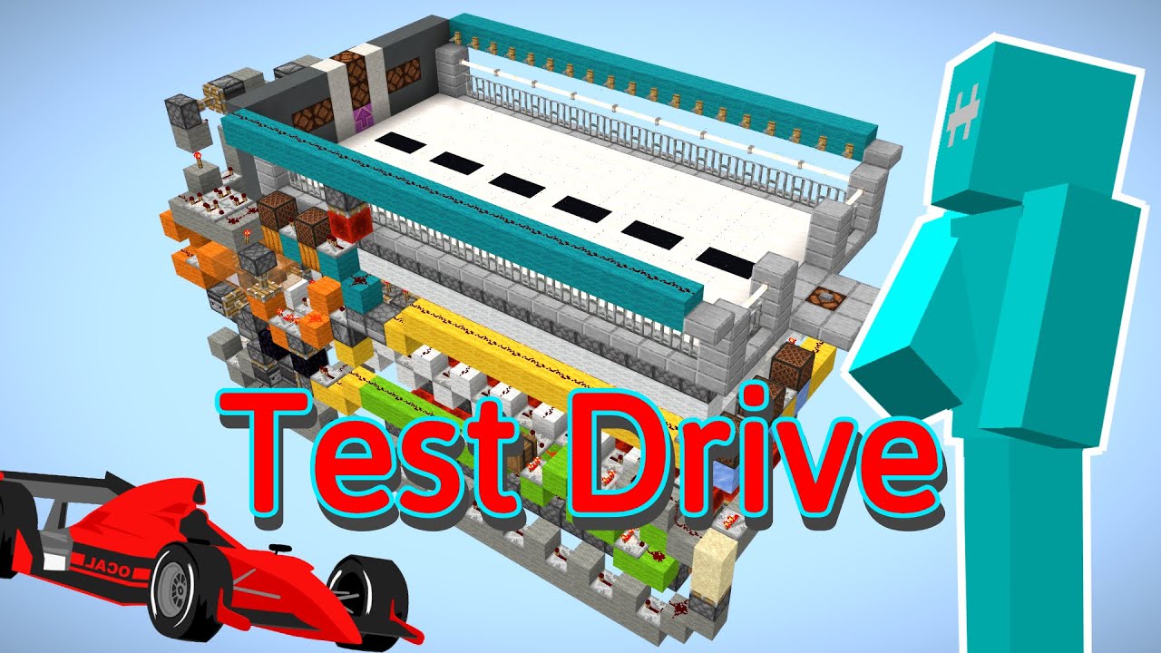 Test Drive Redstone driving game Bedrock 1.16 YouTube