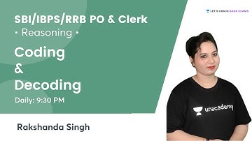 Coding & Decoding | Reasoning | SBI Clerk 2021 | Rakshanda Singh