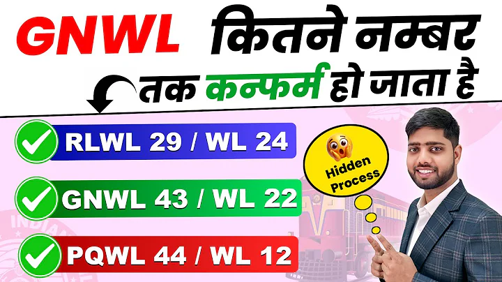 Gnwl ticket confirmation chances || Rlwl ticket confirmation chances | waiting list confirmation