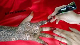 Rakhi Special Mehndi Design||Easy Full Hand Mehndi Design||Arti Art Creation