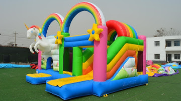 Unicorn Combo Slide Castle #inflatablesforsale #inflatablesale #inflatablessale