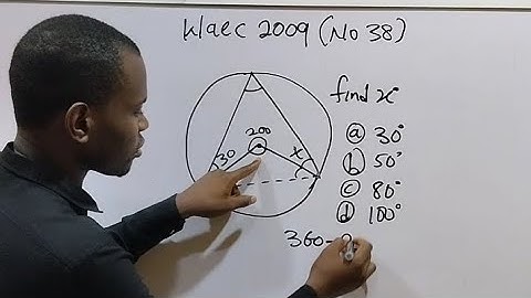 WAEC 2009 no 38. Circle theorem. #waec #jamb #maths #circletheorem