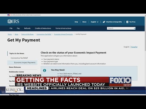 Get economic impact payment info on IRS website