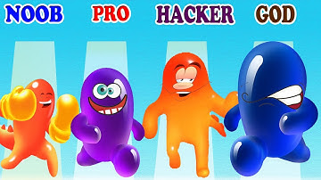 NOOBvsPROvsHACKERvsGOD in Dino Runner 3D vs Join Blob Clash 3D (Part 2) - Kill Boss