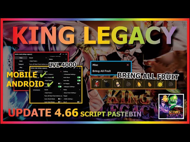 KING LEGACY (WORK LEVEL 3600) ☀️⚫️ – ScriptPastebin