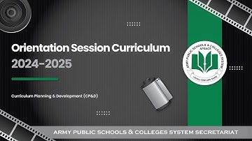 Orientation Session Curriculum (2024-25)