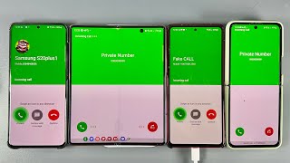 Fake Phones Call & Incoming Calls Samsung Galaxy Fold 2 vs Samsung Z Flip 3 vs Samsung S20+ vs A01