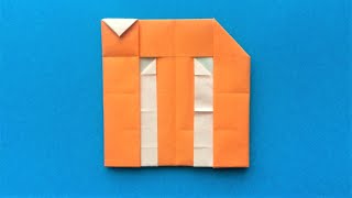 【折り紙】『 m 』の折り方 小文字 アルファベット ☆Origami☆ ～ Folding paper into the figure of 『 m 』 of the alphabet～