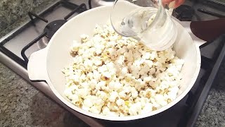 فشار صحي بالماء بدون ولا قطرة زيت / popcorn with water, without oil