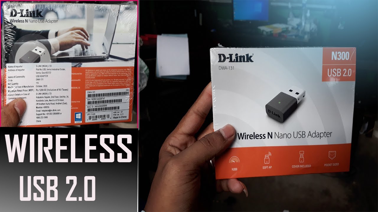 D Link Dwa 131 Wireless Nano Usb Wifi Adapter 2 0 N300 Download Driver And How To Install Small Youtube
