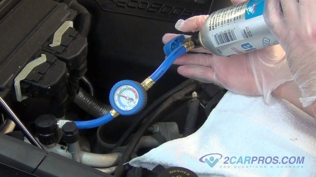 Car Air Conditioner Freon Charge - YouTube ford 2000 12 volt wiring diagram 