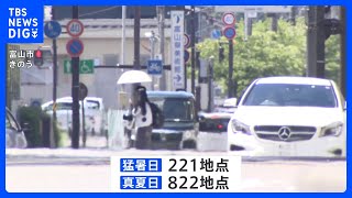 きのう近畿・中国で梅雨明け　全国的に厳しい暑さ　北海道でも今季初の猛暑日　きょうも全国的に危険な暑さ続く見込み｜TBS NEWS DIG