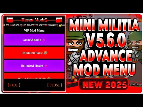 Mini Militia VIP Hack 2025 New Mod Menu V5 6 0 Unlimited Features Free Download 