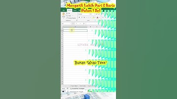 Bukan Wrap Text, Ini Cara Mengetik Lebih dari 2 Baris dalam 1 sel  #belajarexcel #TipsExcel