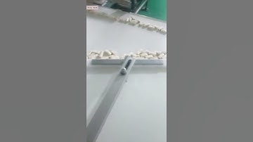 Automatic candy bar sorting feeding long conveyor testing video customized food grade belt conveyor