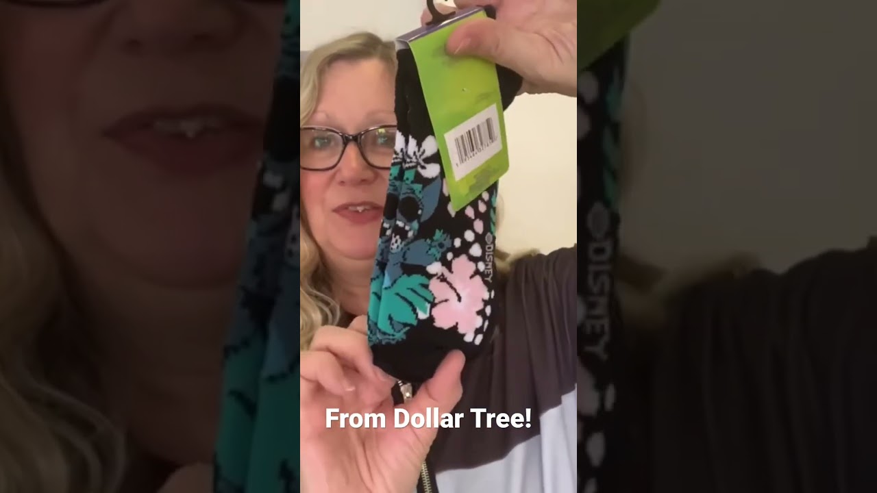 Disney Mickey and Stitch socks from Dollar Tree!