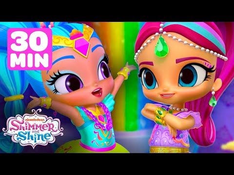 Shimmer and Shine's Most Colorful & Glittery Moments! 🌈 | 30 Minute Compilation | Shimmer and Shine