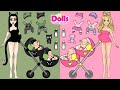 Paper dolls princess vs cats room Dress up