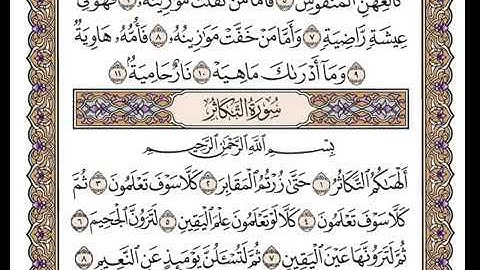 سورة التكاثر بصوت الشيخ وديع اليمني