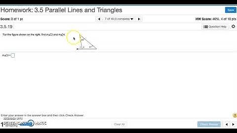 Geometry 3-5 Parallel Lines and Triangles MathXL
