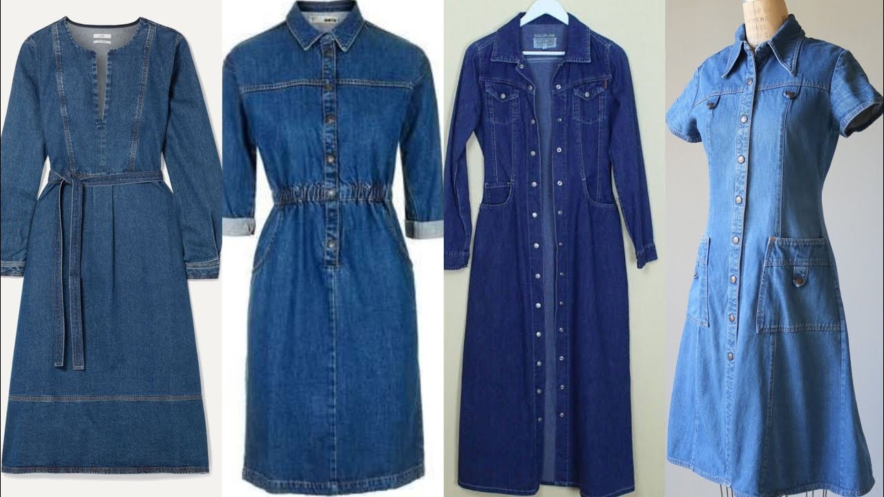 long denim dress/blue denim dresses 