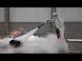 【ヤマトプロテック】二酸化炭素消火器　油火災消火実験