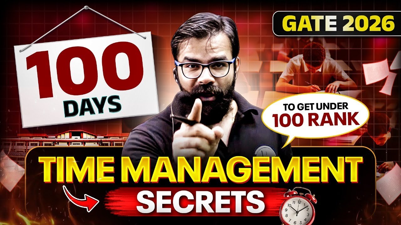 How to Get Under 100 Rank in GATE 2026 | 100 Days Time Management ...