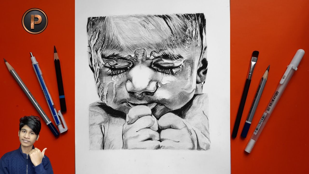 Baby Sketch Portrait Scale 1:1 – portraitsbyus