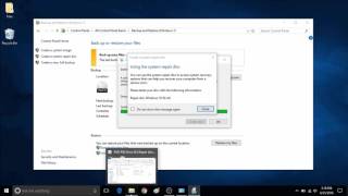 how to create a system repair disc with windows backup and restore in windows 10